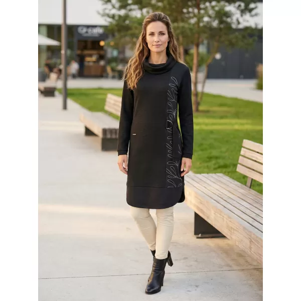  Sweatshirt-Kleid für Damen KIXMI RENIE SCHWARZ 