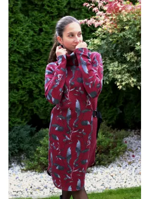 Sweatshirt-Kleid für Damen ALTISPORT BESSIE BURGUND