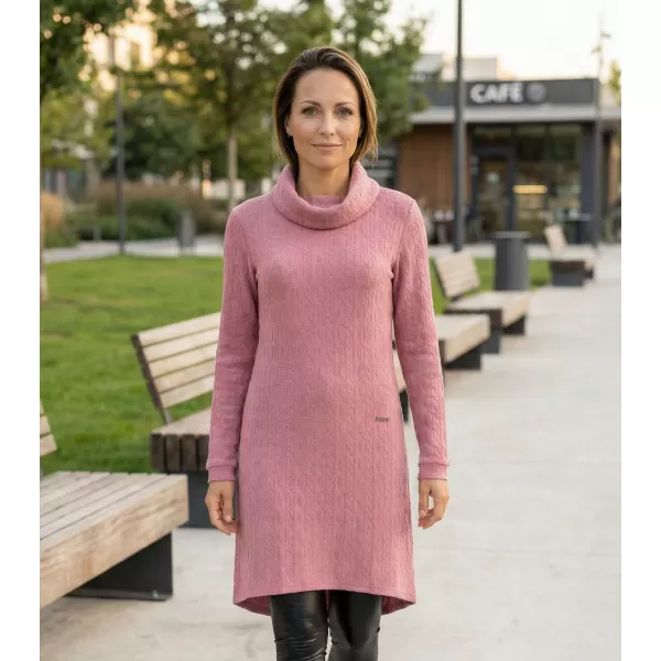  Sweatshirt-Kleid für Damen KIXMI RIVA DUNKELPINK 