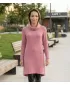 Sweatshirt-Kleid für Damen KIXMI RIVA DUNKELPINK