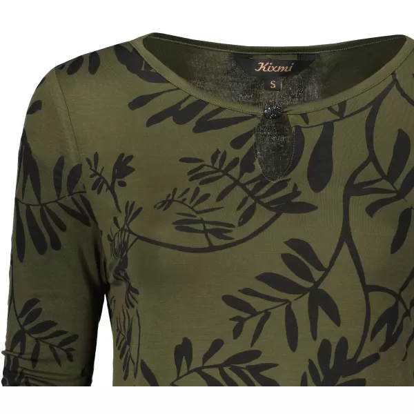  Damen-T-Shirt KIXMI ROAN MILITÄR 