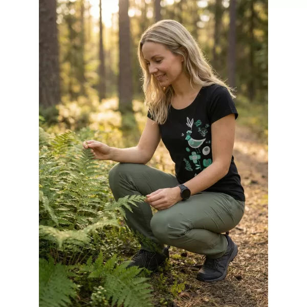  Damen-T-Shirt ALTISPORT ALW175122 SCHWARZ UND BLAU 