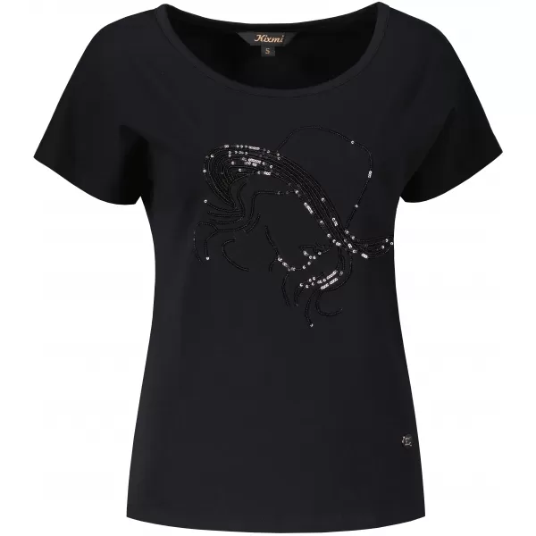 Damen-T-Shirt KIXMI ROCCA SCHWARZ 