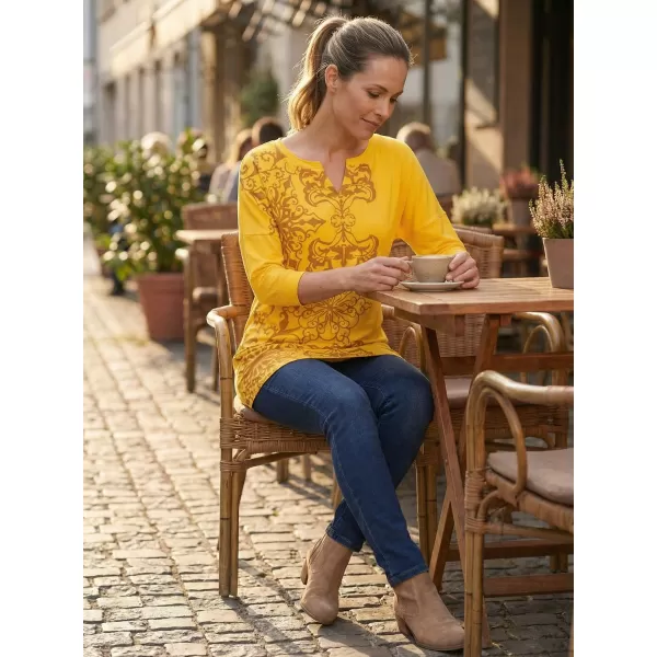  Damen-T-Shirt ALTISPORT BLANCH GELB 