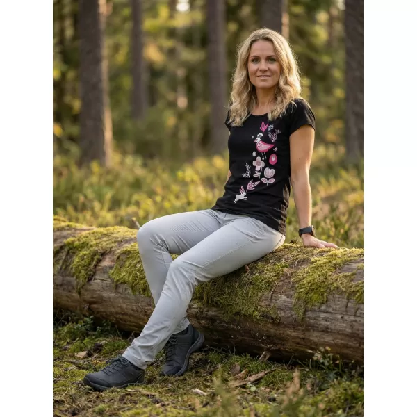  Damen-T-Shirt ALTISPORT ALW175122 SCHWARZ ROSA 