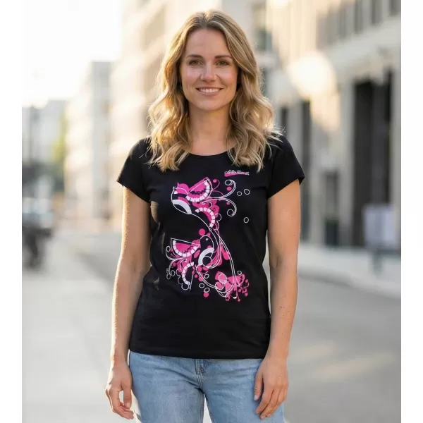  Damen-T-Shirt ALTISPORT ALW179122 SCHWARZ ROSA 
