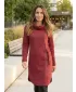 Sweatshirt-Kleid für Damen KIXMI RENIE BURGUND