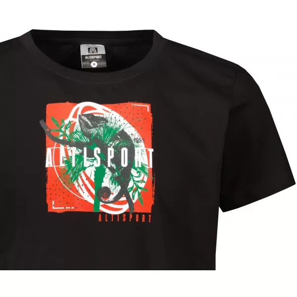  Herren-T-Shirt ALTISPORT ALM183129 SCHWARZ UND ROT 
