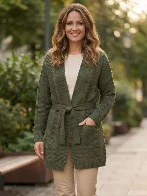 Damenpullover KIXMI RENATA MILITÄR