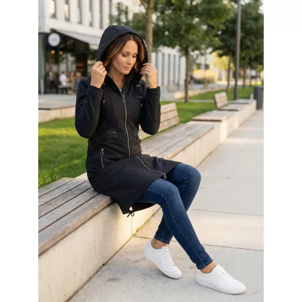  Softshell-Mantel für Damen KIXMI RITA SCHWARZ 
