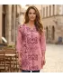 Damen-T-Shirt ALTISPORT BLANCH DUNKELPINK