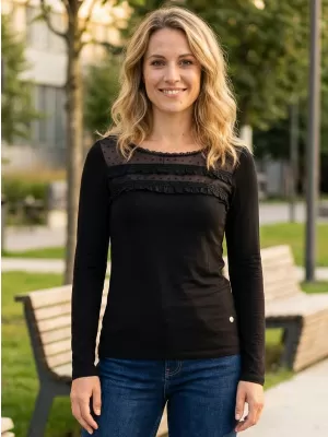 Damen-T-Shirt KIXMI RACHEL SCHWARZ