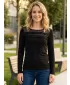 Damen-T-Shirt KIXMI RACHEL SCHWARZ