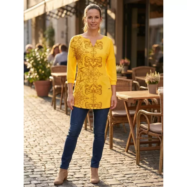  Damen-T-Shirt ALTISPORT BLANCH GELB 