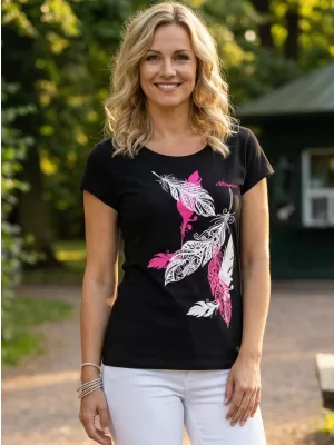 Damen-T-Shirt ALTISPORT ALW178122 SCHWARZ ROSA