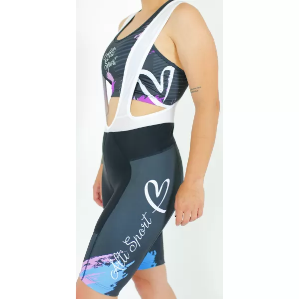  Premium-Radshorts für Damen ALTISPORT SWE/ALW01S14 LILA-BLAU 