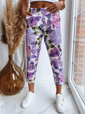 Damenhosen DSTREET FLOWER UY1470 LILA