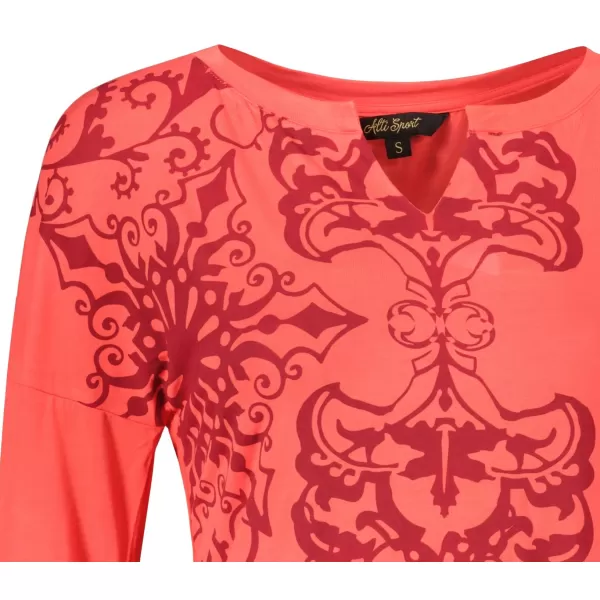  Damen-T-Shirt ALTISPORT BLANCH LACHS 
