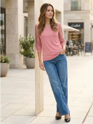 Damen-T-Shirt KIXMI REBECA DUNKELPINK