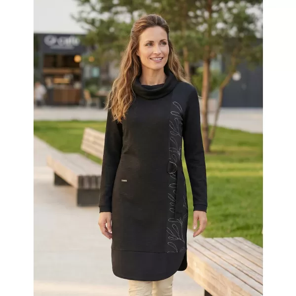  Sweatshirt-Kleid für Damen KIXMI RENIE SCHWARZ 