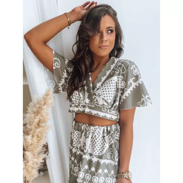  Damen Top DSTREET AZTEC MARK RY2225 GRÜN 