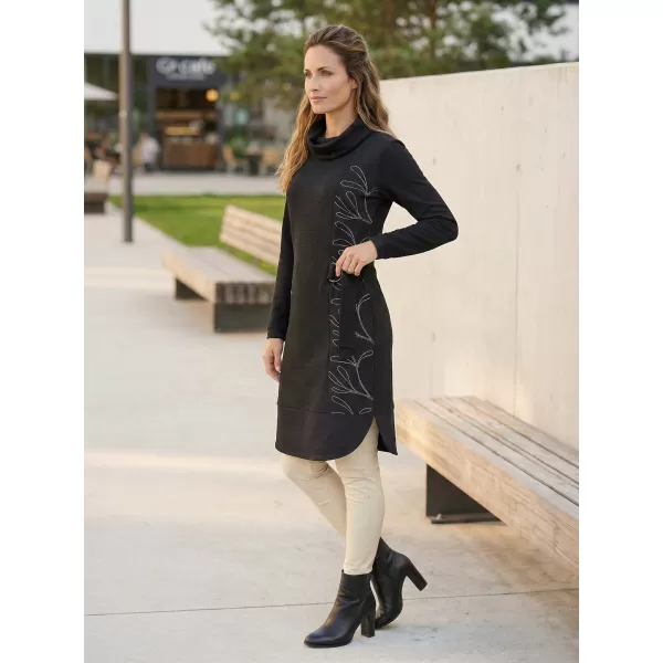  Sweatshirt-Kleid für Damen KIXMI RENIE SCHWARZ 