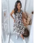 Kleid DSTREET BALI EY2300 WEIß -BROWN