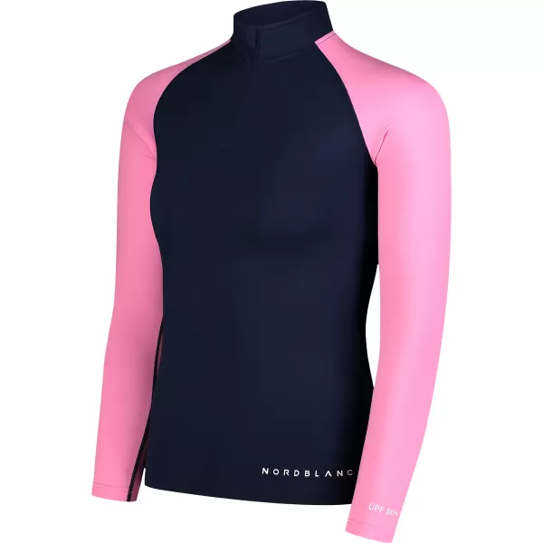  Damen-T-Shirt NORDBLANC WATER NBSLF7865 BLAU/ROSA 