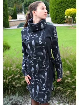 Sweatshirt-Kleid für Damen ALTISPORT BESSIE SCHWARZ