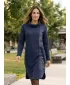 Sweatshirt-Kleid für Damen KIXMI RENIE DUNKELBLAU