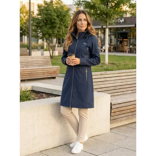  Softshell-Mantel für Damen KIXMI RITA DUNKELBLAU 