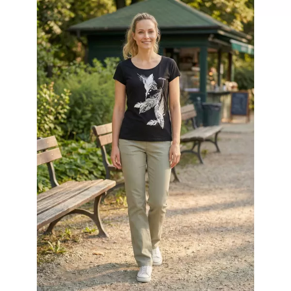 Damen-T-Shirt ALTISPORT ALW178122 SCHWARZ UND SILBER 