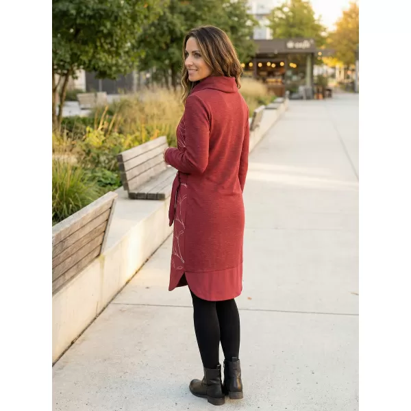  Sweatshirt-Kleid für Damen KIXMI RENIE BURGUND 