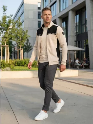 Herren-Sweatshirt KIXMI REUBEN HELL BEIGE