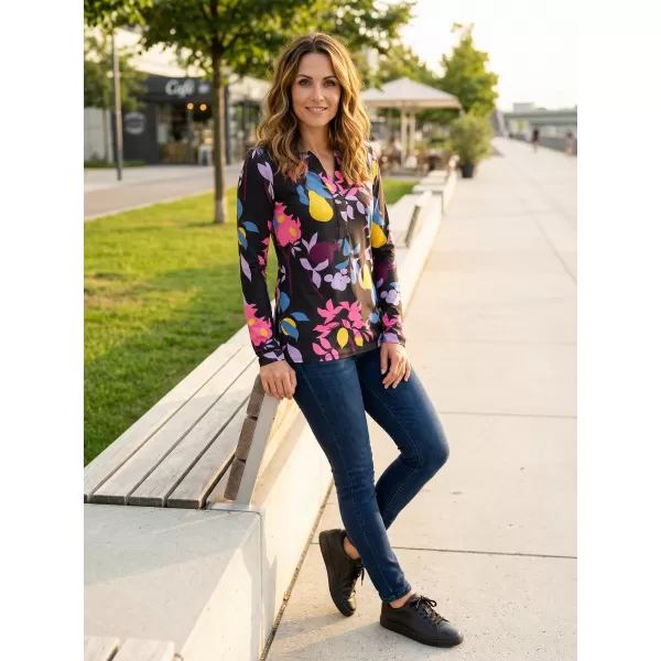  Damen-T-Shirt KIXMI ROWENA SCHWARZ 