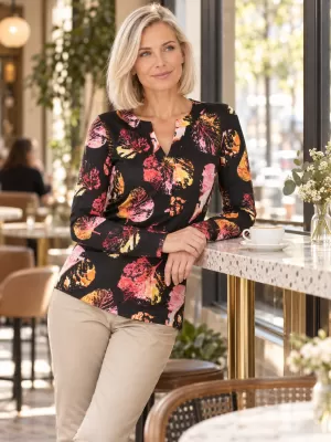 Damen-T-Shirt KIXMI RONDA SCHWARZ