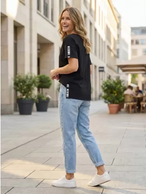 Damen-T-Shirt KIXMI RANYA SCHWARZ