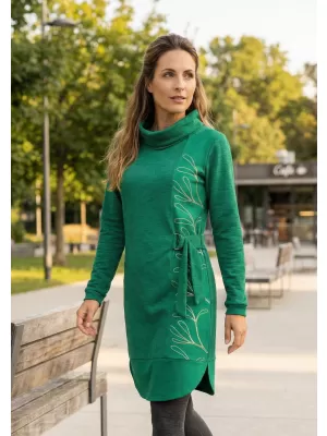 Sweatshirt-Kleid für Damen KIXMI RENIE GRÜN