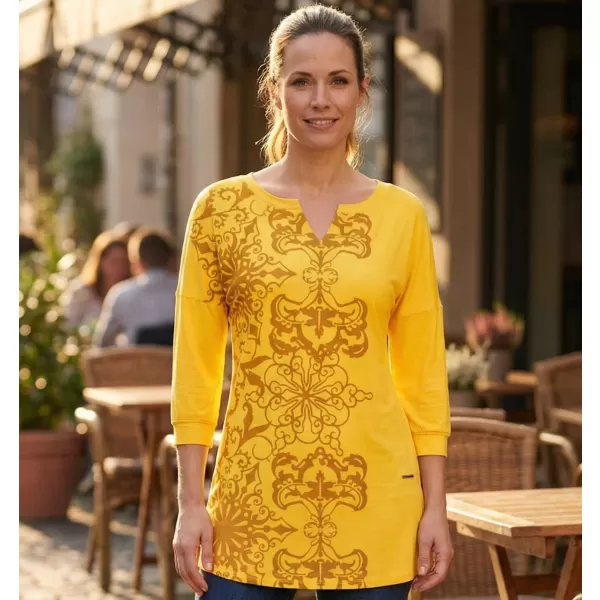  Damen-T-Shirt ALTISPORT BLANCH GELB 
