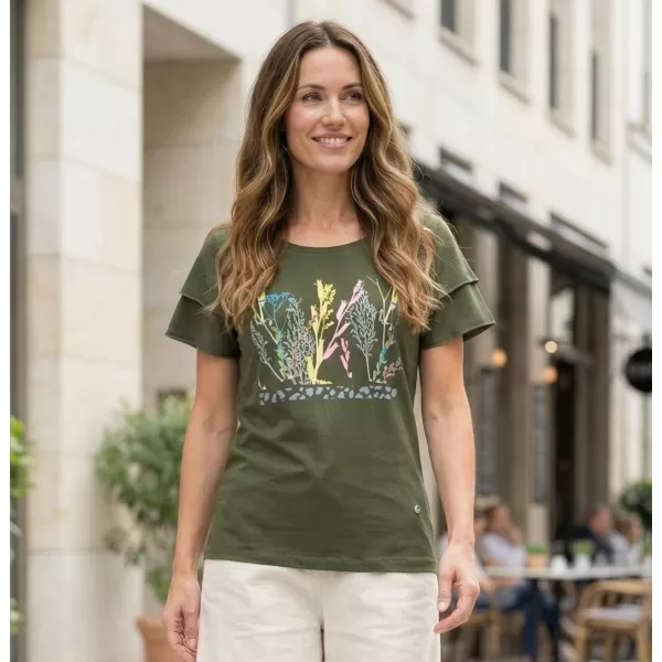  Damen-T-Shirt KIXMI RIANNA MILITÄR 