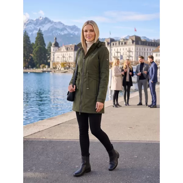 Softshell-Mantel für Damen KIXMI RHODIE MILITÄR 