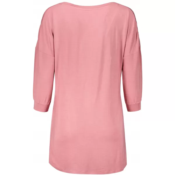  Damen-T-Shirt ALTISPORT BLANCH DUNKELPINK 