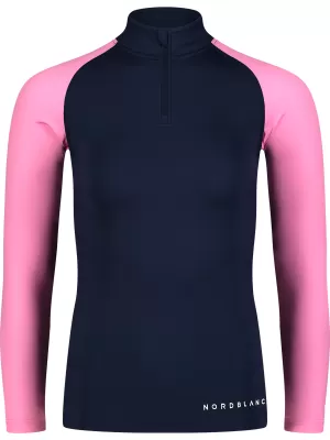 Damen-T-Shirt NORDBLANC WATER NBSLF7865 BLAU/ROSA
