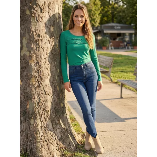  Damen-T-Shirt KIXMI RACHEL DUNKELGRÜN 