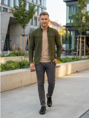 Herren-Sweatshirt KIXMI REUBEN MILITÄR