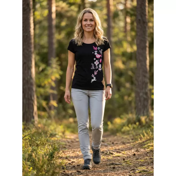  Damen-T-Shirt ALTISPORT ALW175122 SCHWARZ ROSA 
