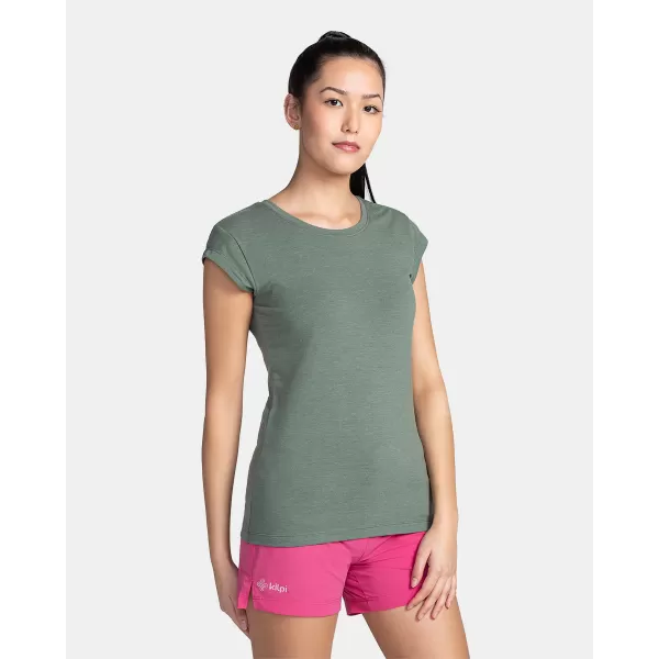  Damen-T-Shirt KILPI PROMO-W TL0366KI DUNKELGRÜN 