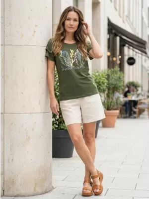 Damen-T-Shirt KIXMI RIANNA MILITÄR
