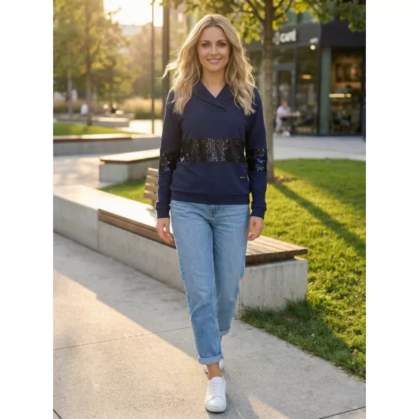 Damen-Sweatshirt KIXMI RANDY DUNKELBLAU 