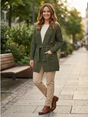 Damenpullover KIXMI RENATA MILITÄR